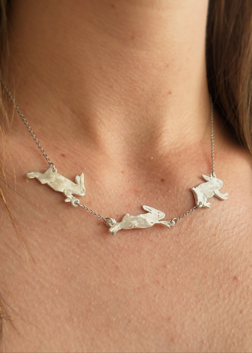 The Hares Silver Necklace